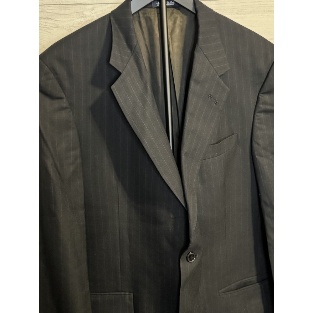 Austin Reed Men's Black Fine Pinstripe Sport Coat Jacket Lined 40R Size